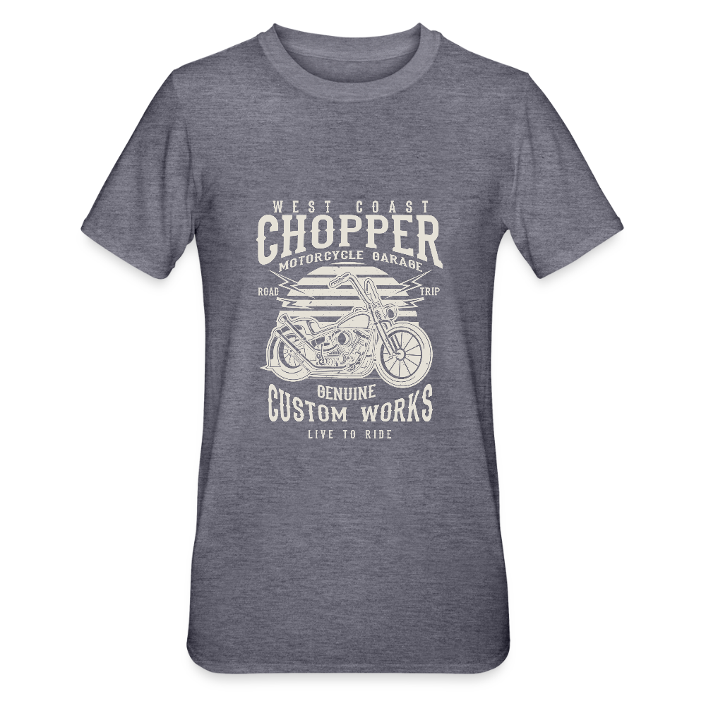 Unisex Polycotton T-shirt - navy gemêleerd