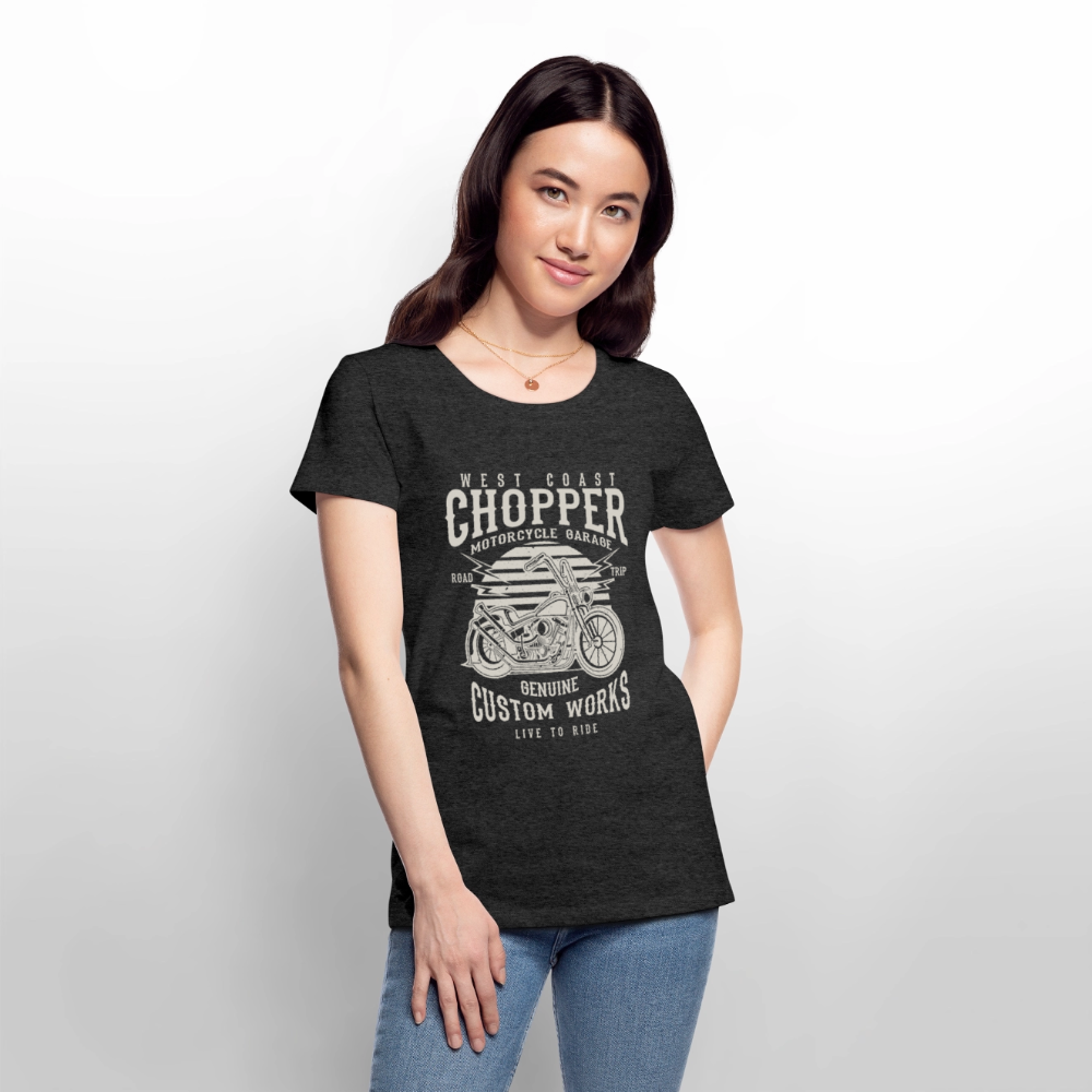 Vrouwen Premium T-shirt - antraciet gemêleerd