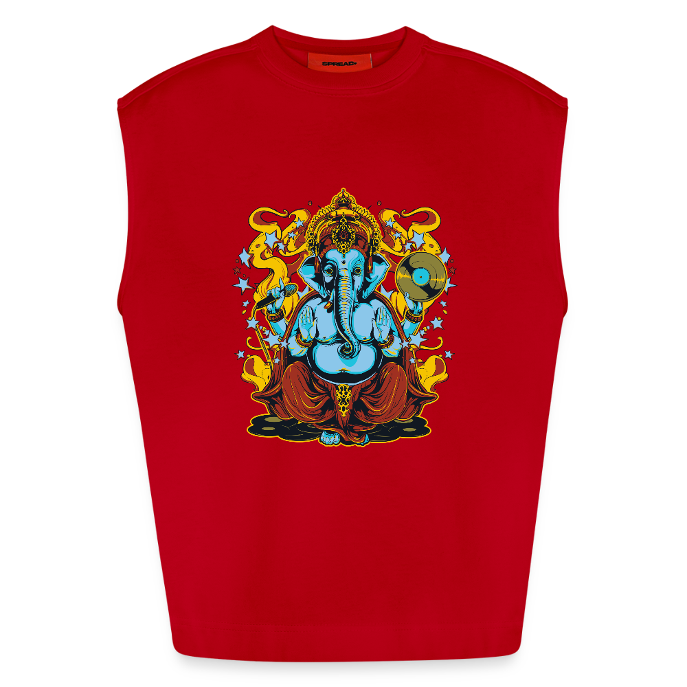 Heavyweight oversized organic tanktop made in EU Unisex - rood