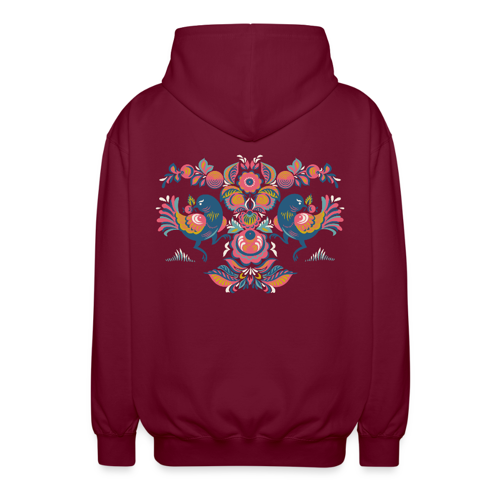 Uniseks zip hoodie - bordeaux