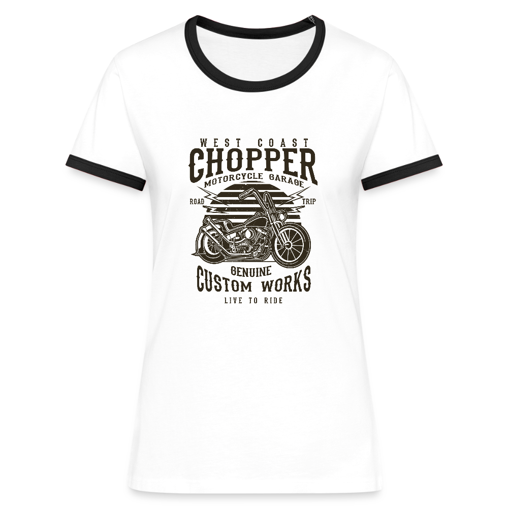 Vrouwen contrastshirt - wit/zwart