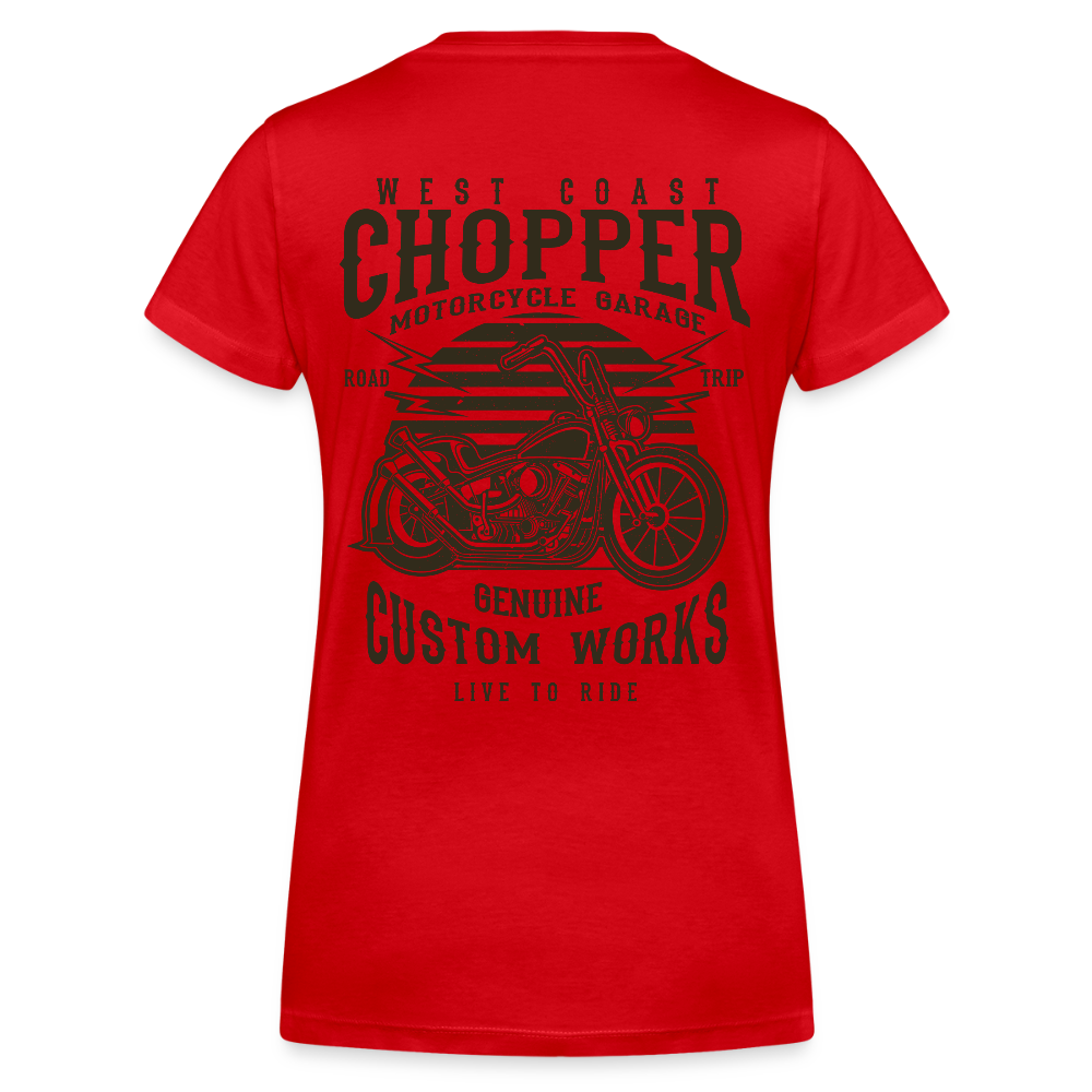 Vrouwen bio T-shirt met V-hals van Stanley & Stella - rood