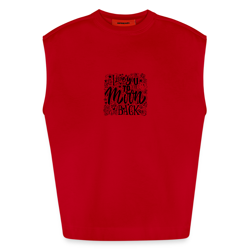 Heavyweight oversized organic tanktop made in EU Unisex - rood
