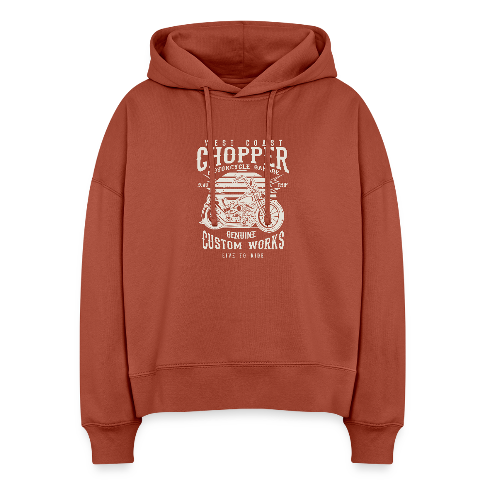 Stanley/Stella Vrouwen boxy bio hoodie Nora - terracotta