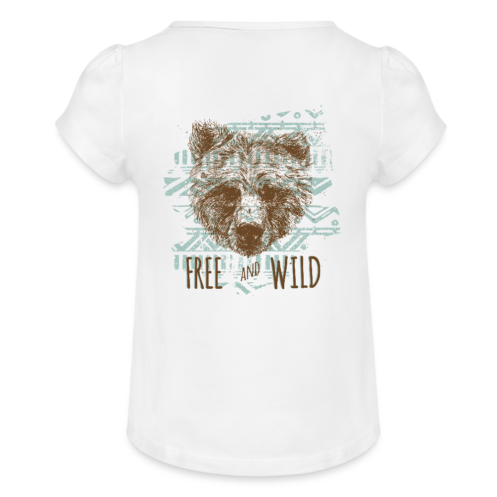 Meisjes-T-shirt met plooien - wit