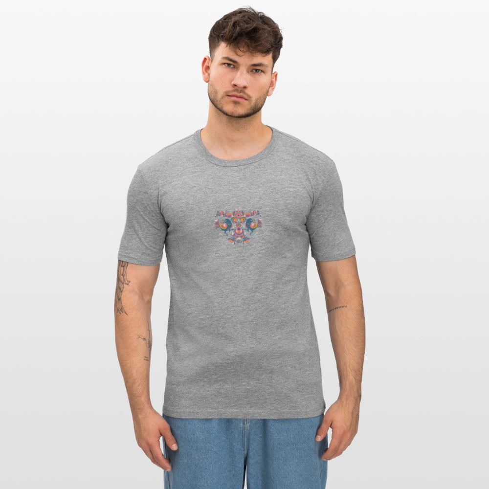 Mannen slim fit T-shirt - grijs gemêleerd