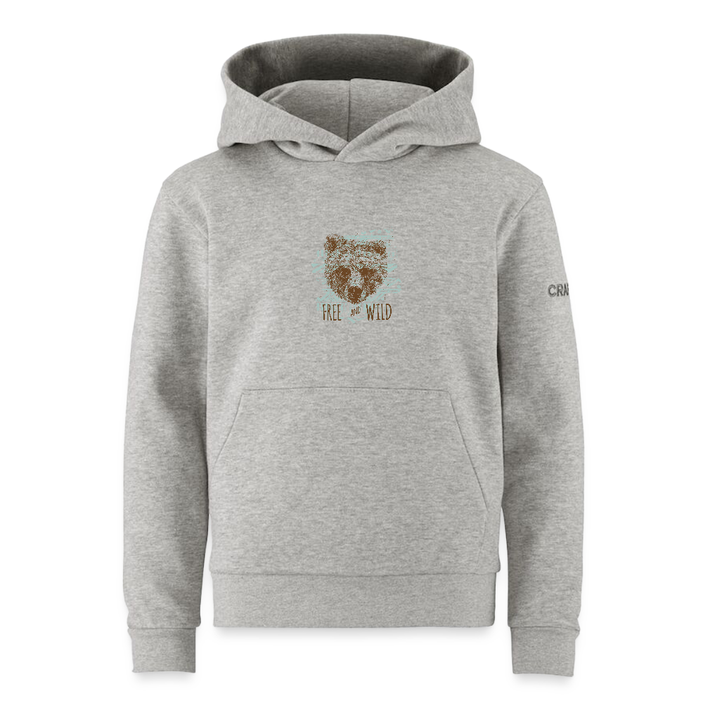 CRAFT Community 2.0 tieners hoodie - grijs gemêleerd