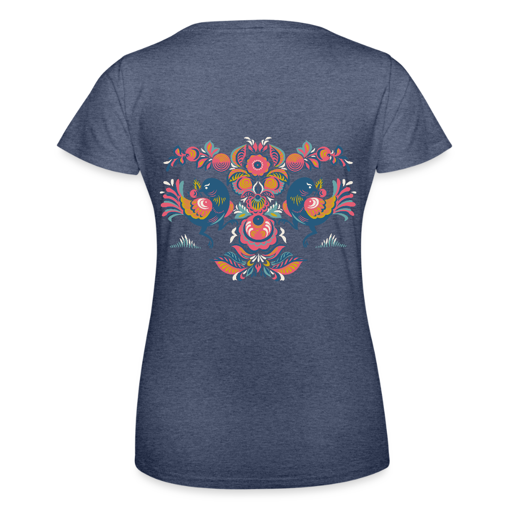 Vrouwen T-shirt van Fruit of the Loom - navy gemêleerd