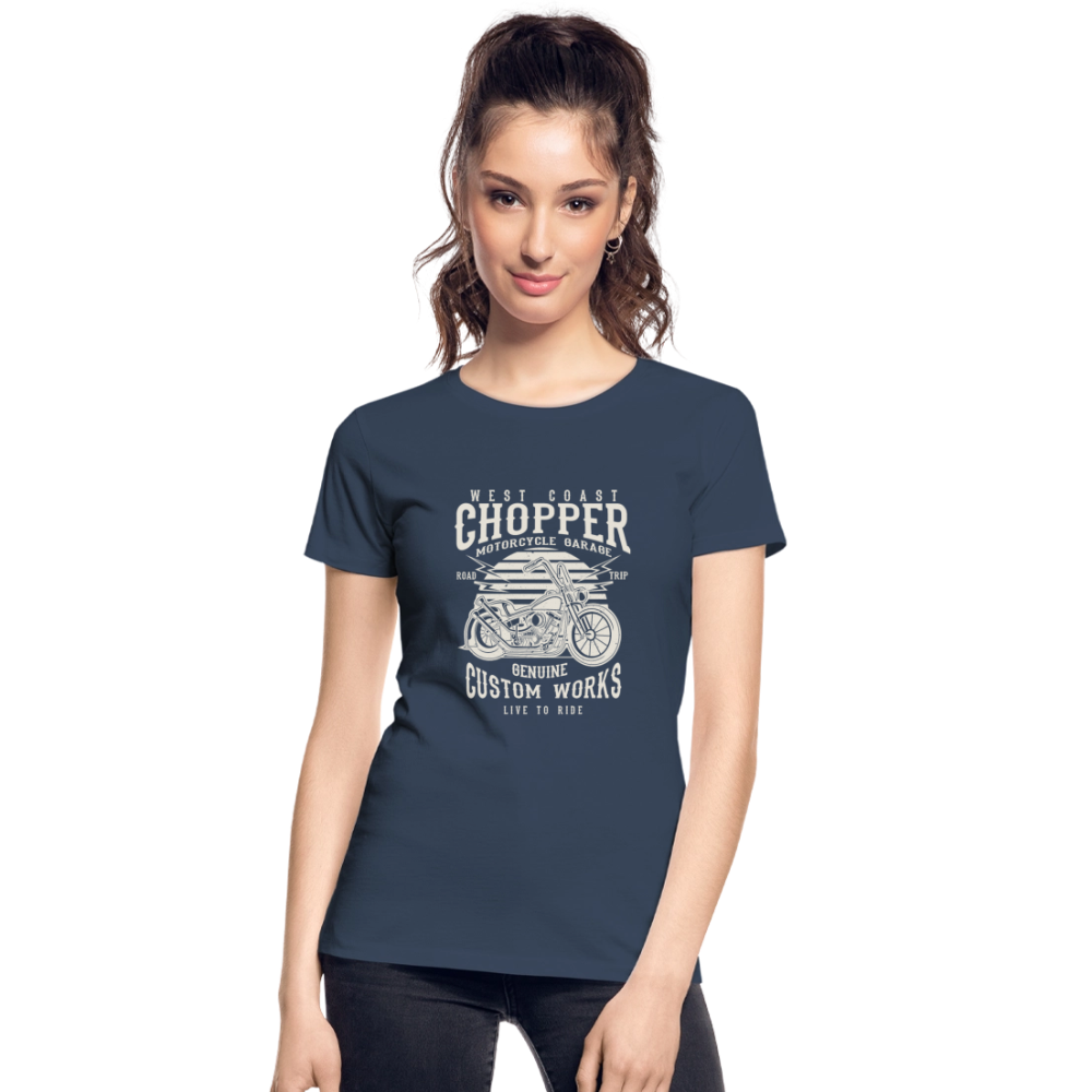 Vrouwen premium bio T-shirt - navy