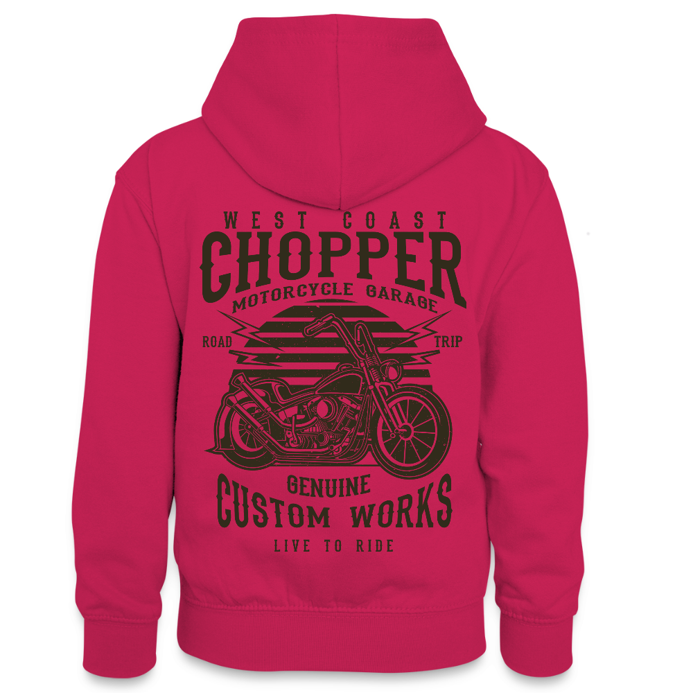 Teenager contrast-hoodie - roze/navy