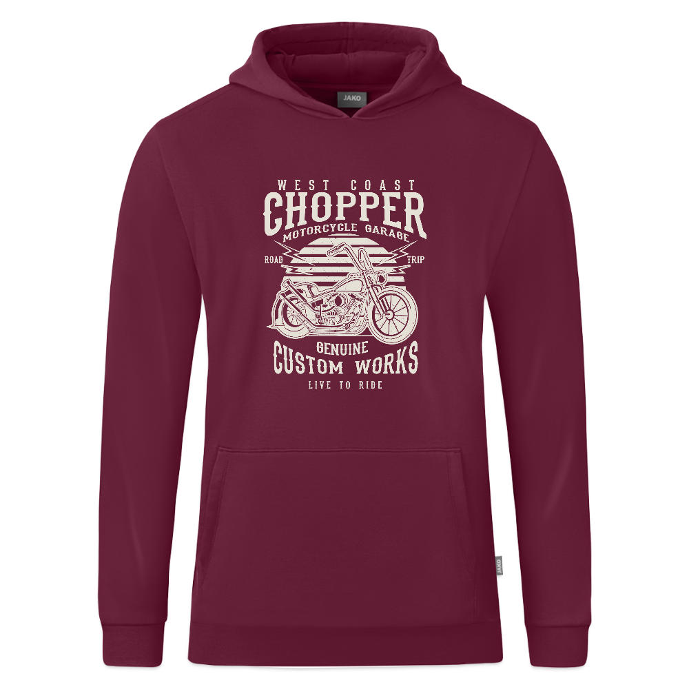 JAKO Kinderhoodie Organic - wijnrood