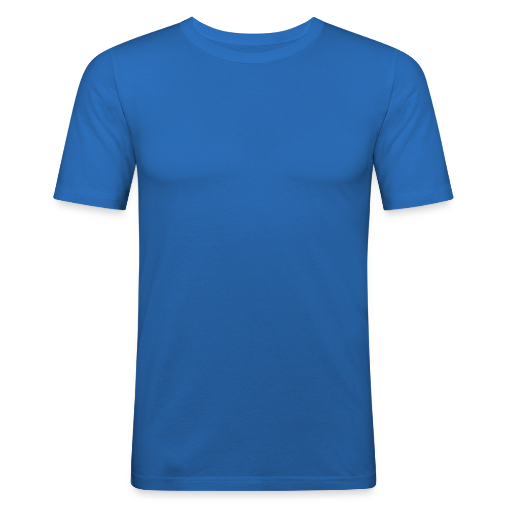 Mannen slim fit T-shirt - koningsblauw