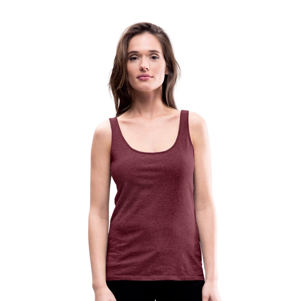 Vrouwen Premium tank top - bordeaux gemêleerd