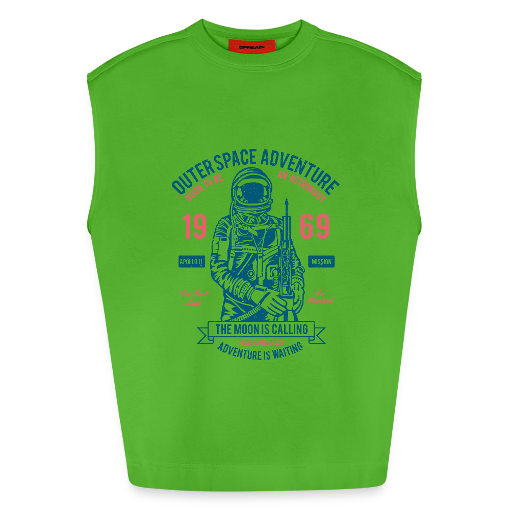 Heavyweight oversized organic tanktop made in EU Unisex - Apple Neon
