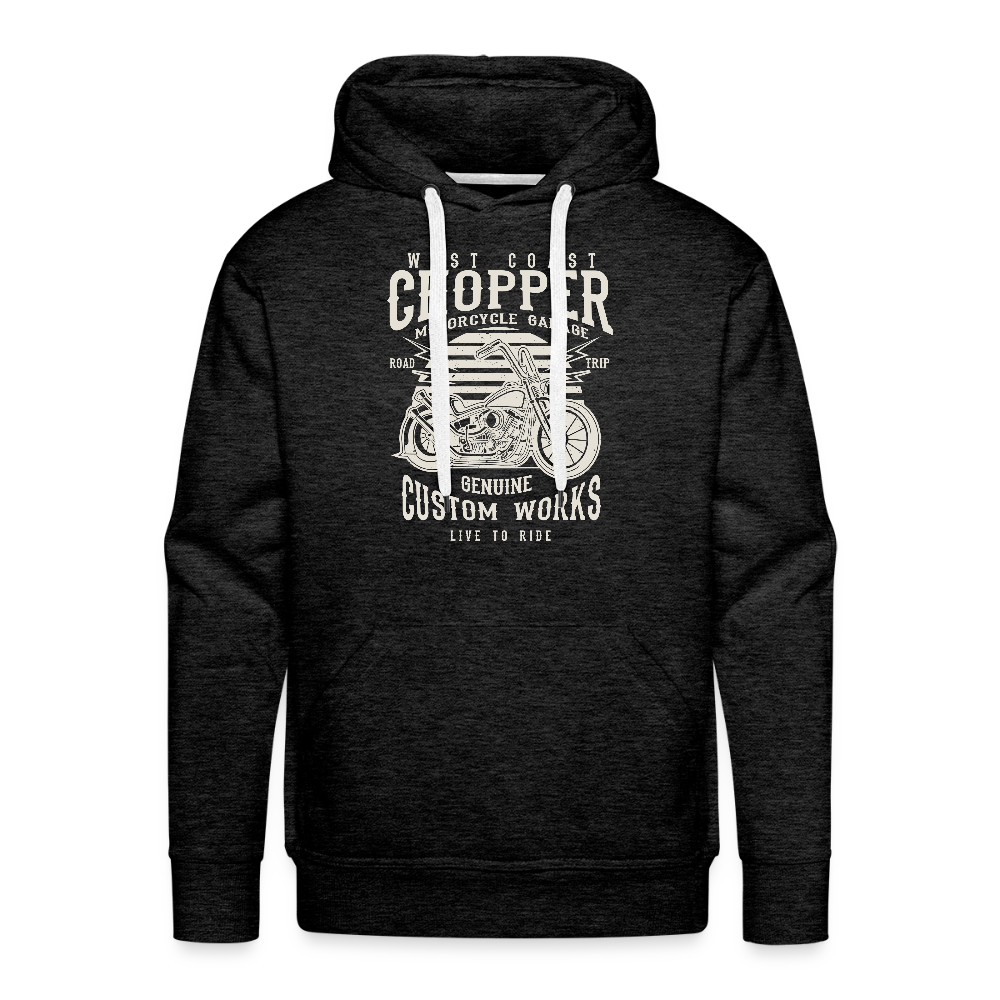 Mannen Premium hoodie - houtskool