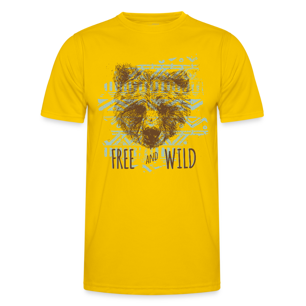 Functioneel T-shirt voor mannen - eigeel