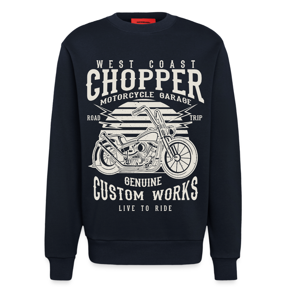Organic relaxed crewneck made in EU - DARK NAVY