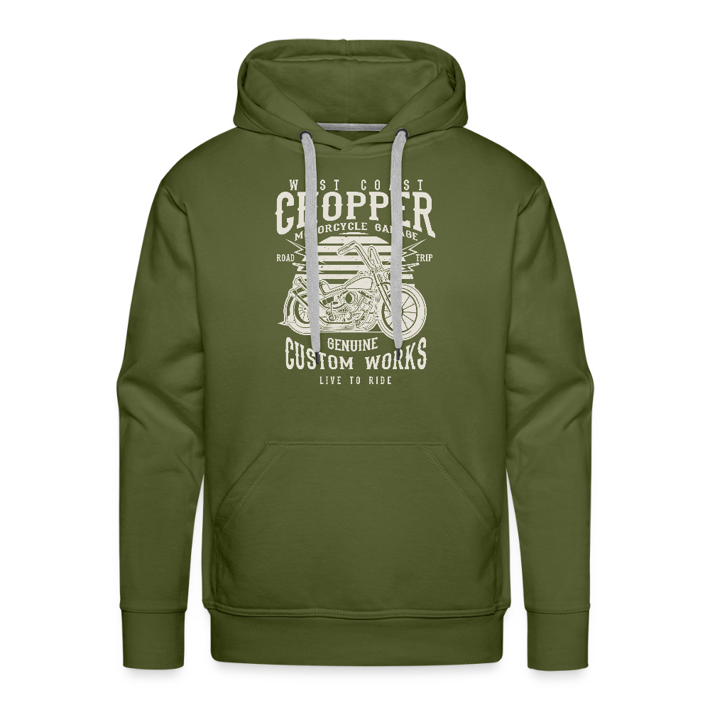 Mannen Premium hoodie - olijfgroen