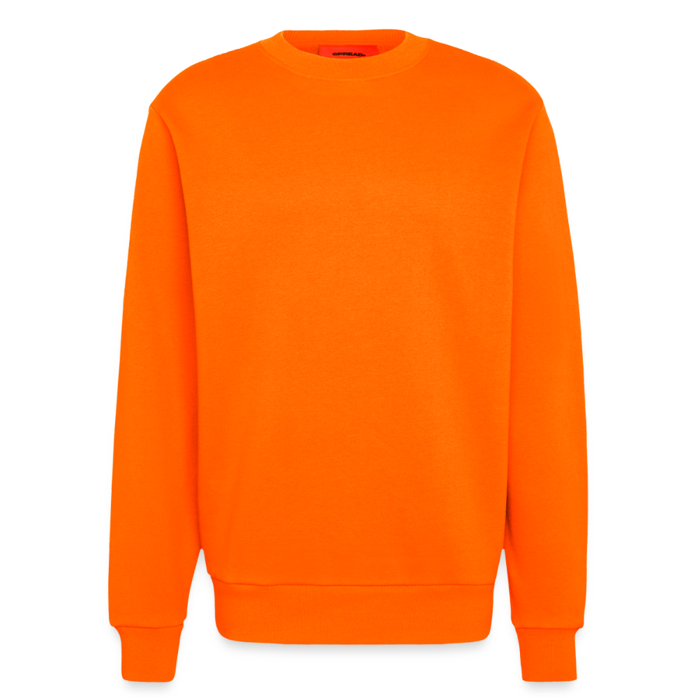 Organic relaxed crewneck made in EU - SUNSET ORANGE