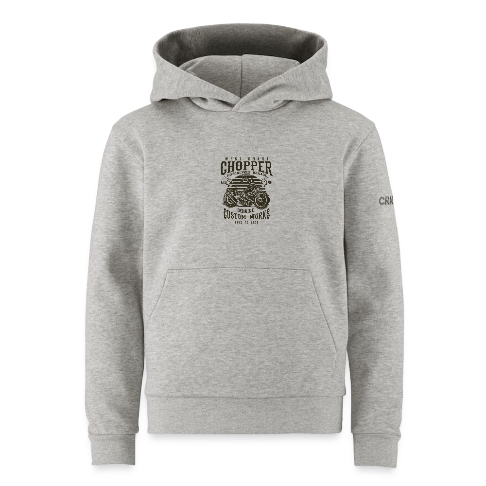 CRAFT Community 2.0 tieners hoodie - grijs gemêleerd