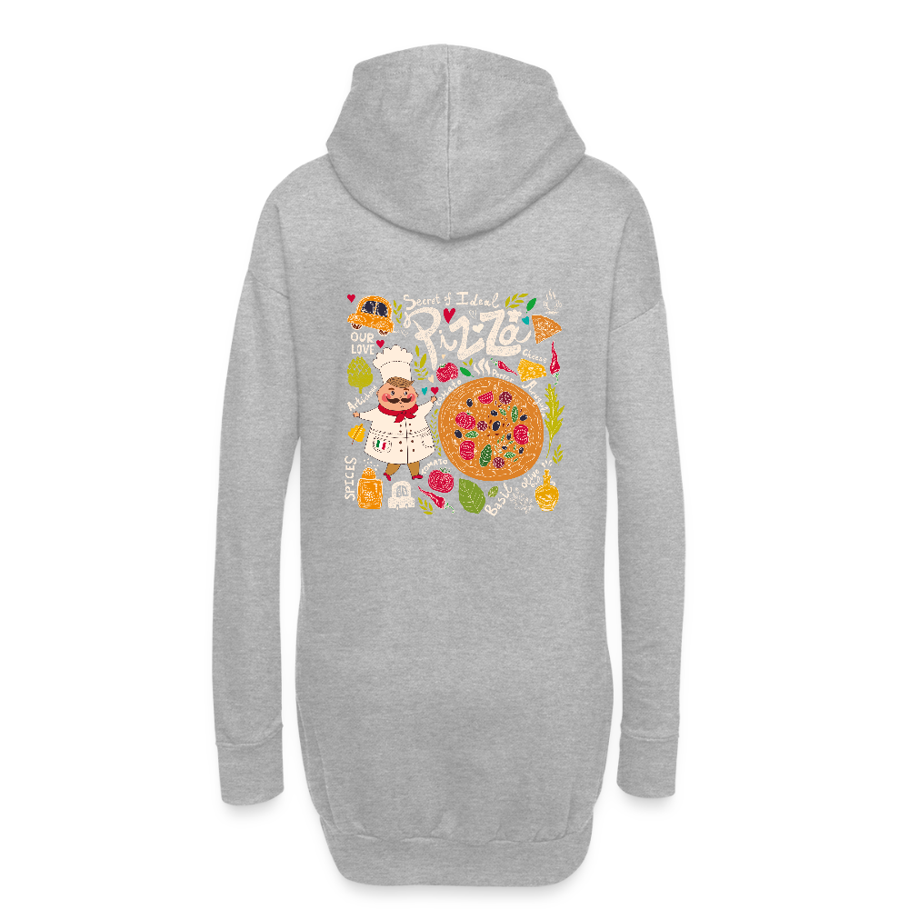 Hoodiejurk - grijs gemêleerd