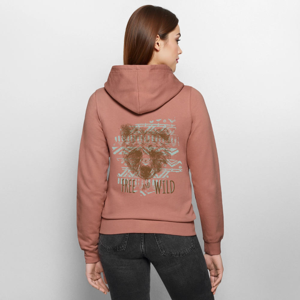 Vrouwen ziphoodie - altrosa