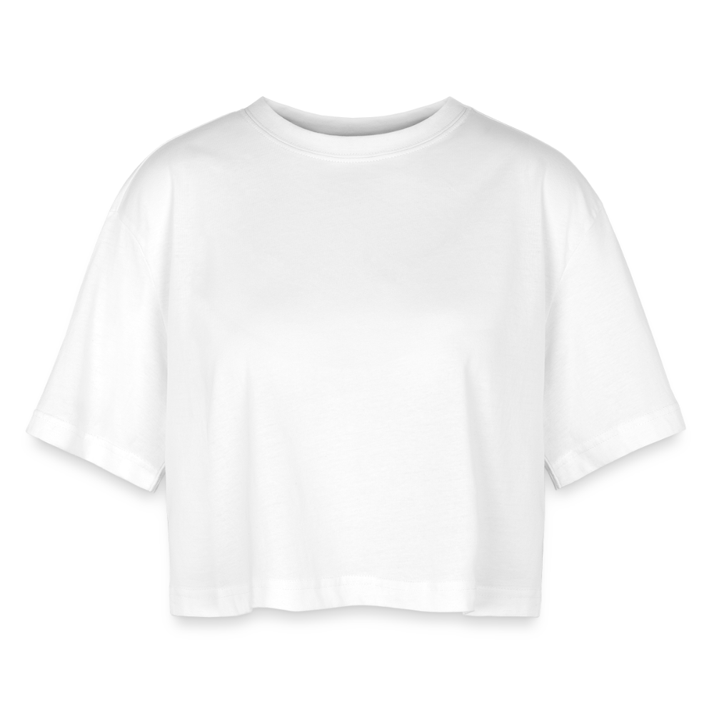 Vrouwen oversized cropped T-shirt - wit