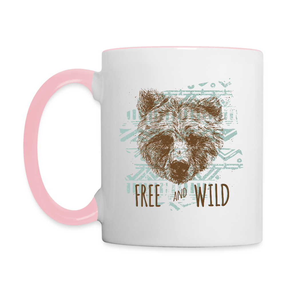 Mok tweekleurig - wit/roze