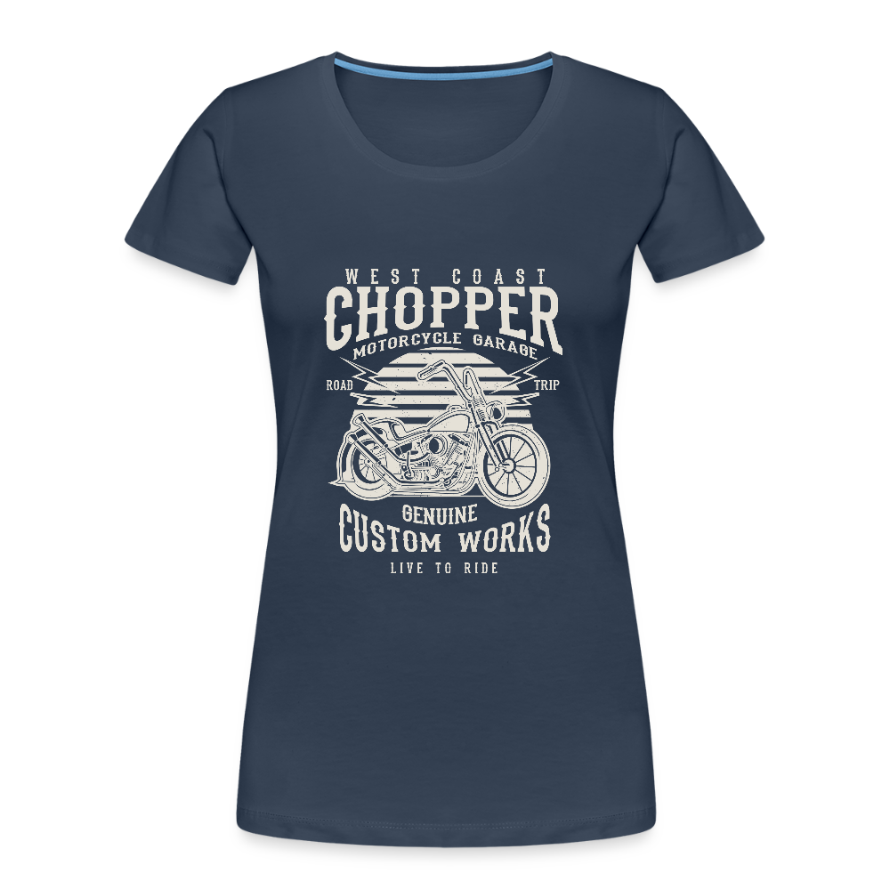 Vrouwen premium bio T-shirt - navy