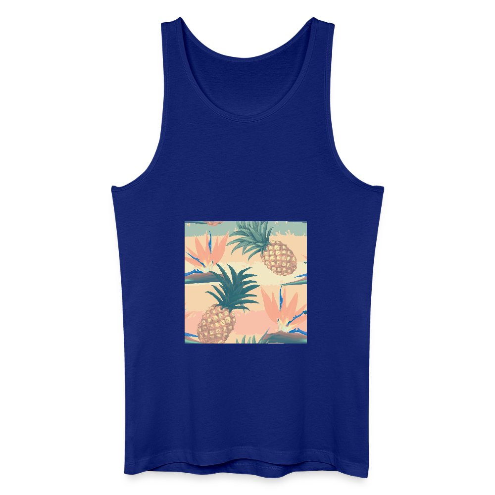 Mannen bio tanktop - koningsblauw
