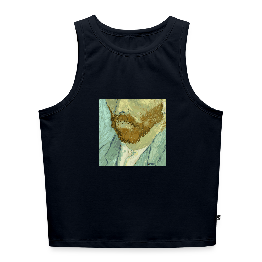 Vrouwen cropped tanktop - navy