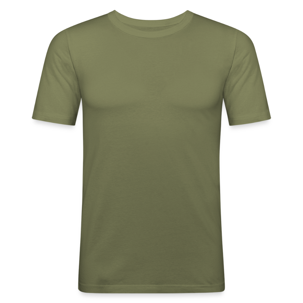 Mannen slim fit T-shirt - kakigroen