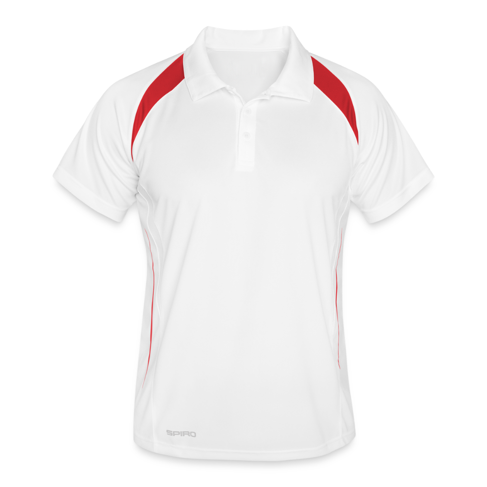 Mannen polo ademend - wit/rood