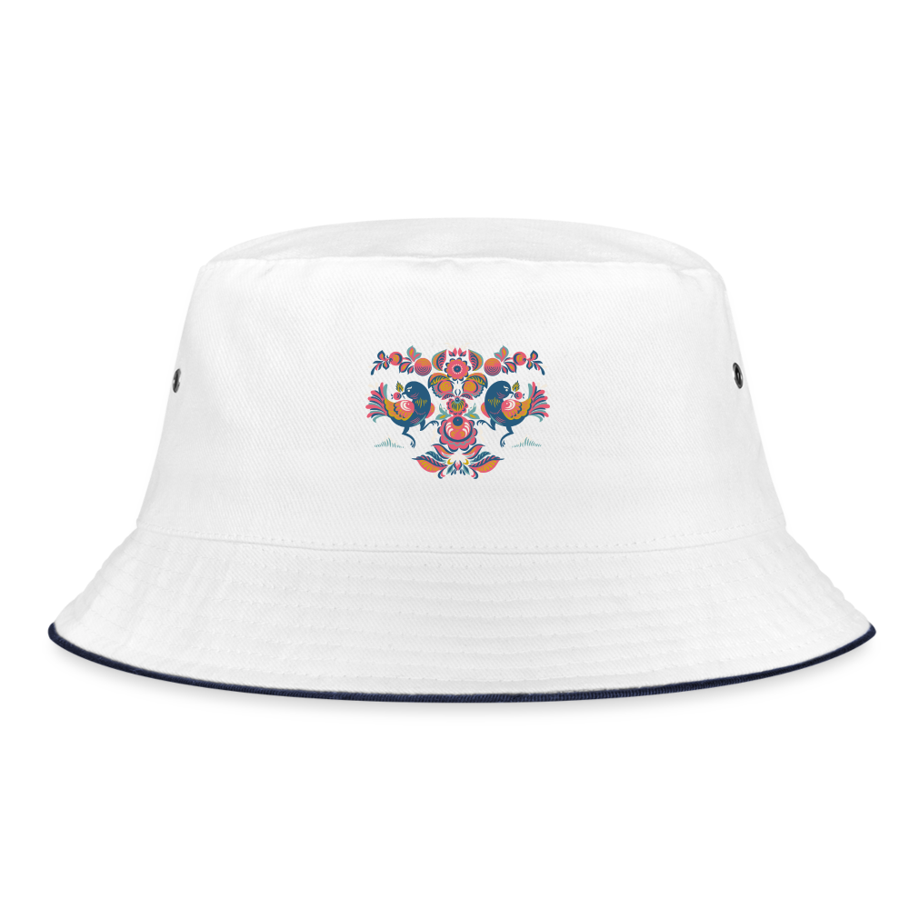 Vissershoed - wit/navy