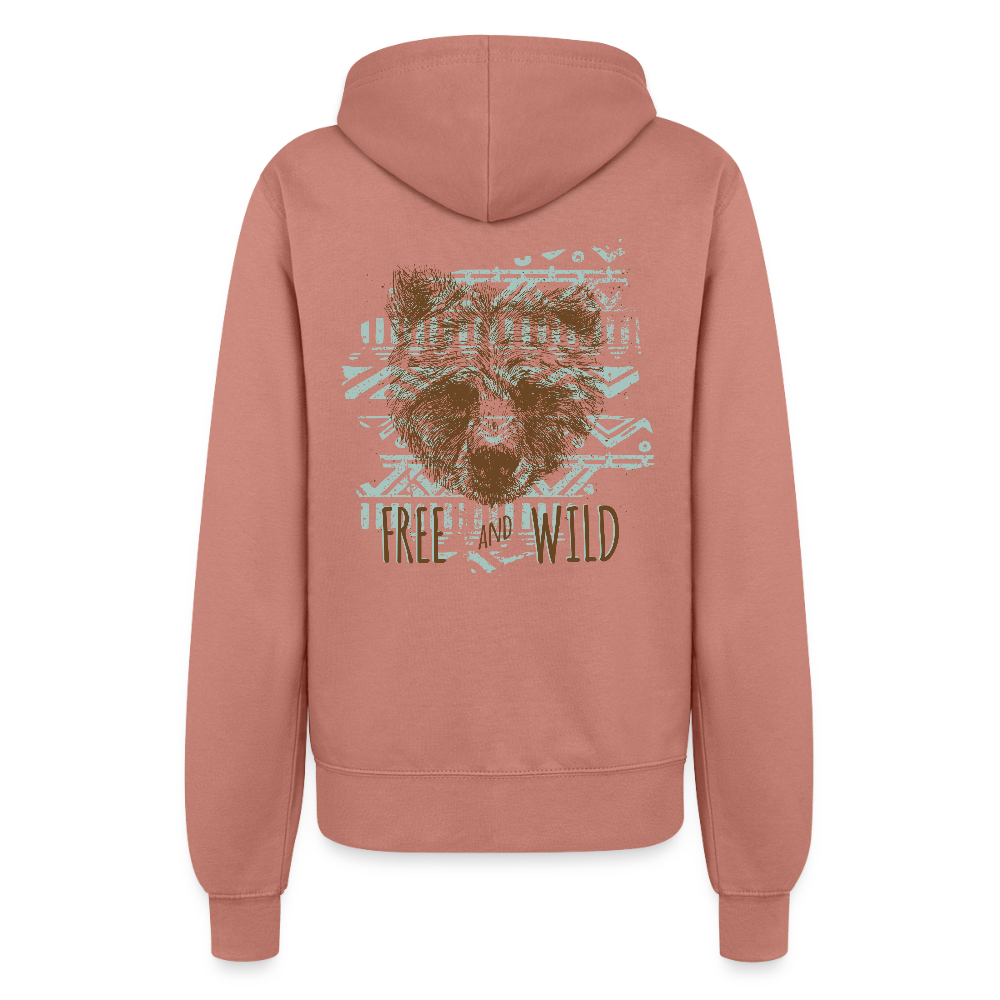 Vrouwen ziphoodie - altrosa