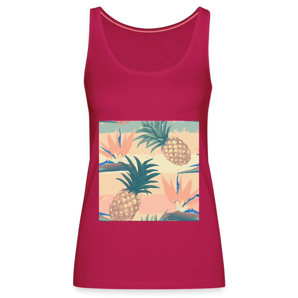 Vrouwen Premium tank top - donker roze