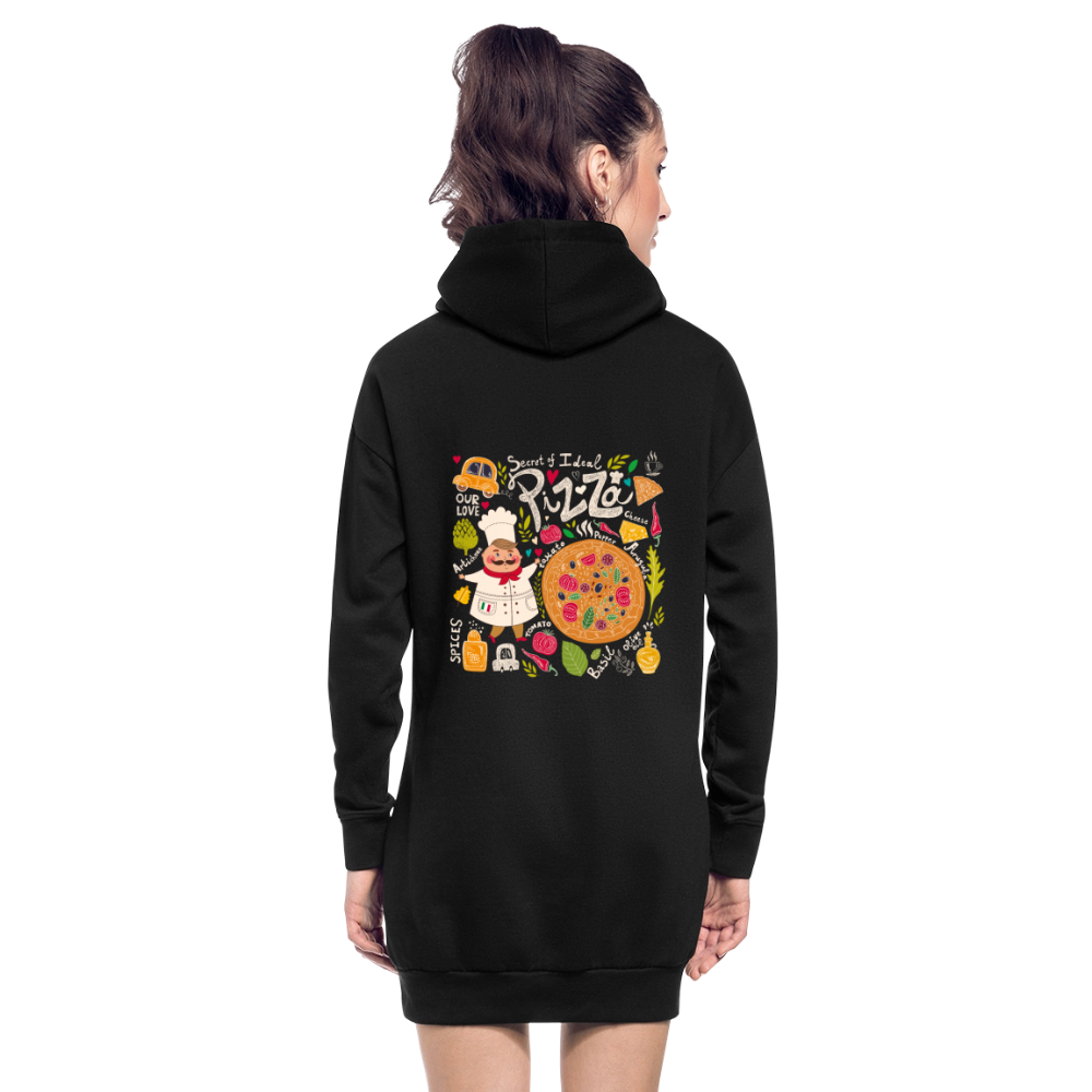 Hoodiejurk - zwart