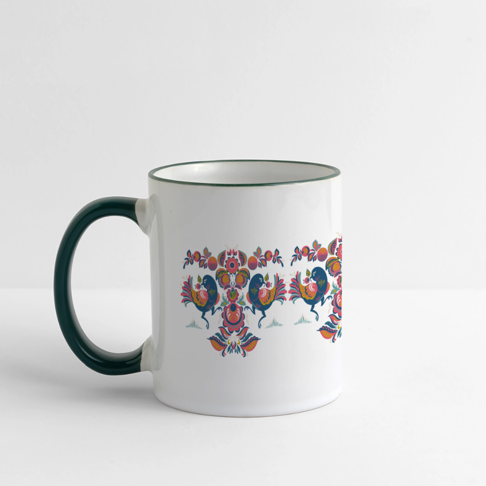 Panoramamok - wit/donkergroen