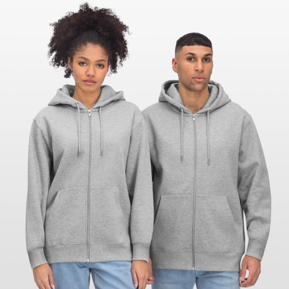 Stanley/Stella Uniseks bio-ziphoodie CULTIVATOR - grijs gemêleerd