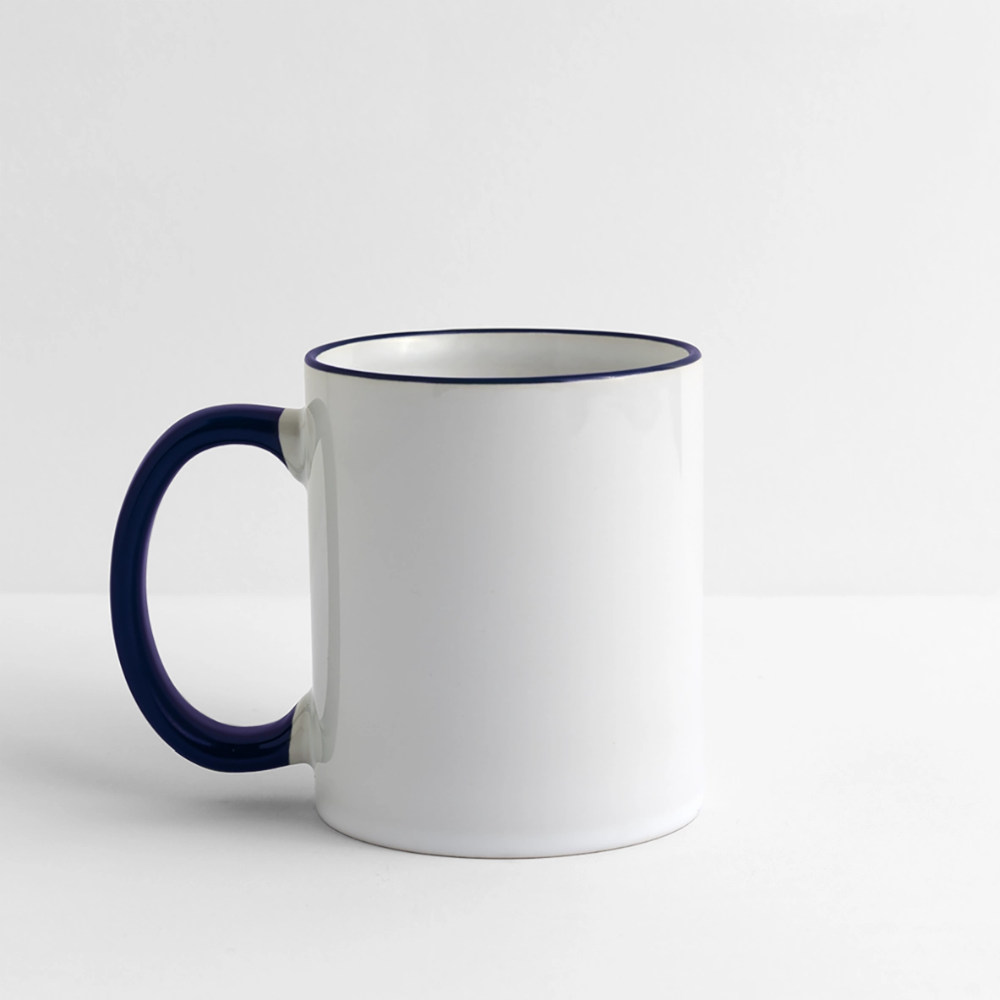 Panoramamok - wit/kobalt blauw