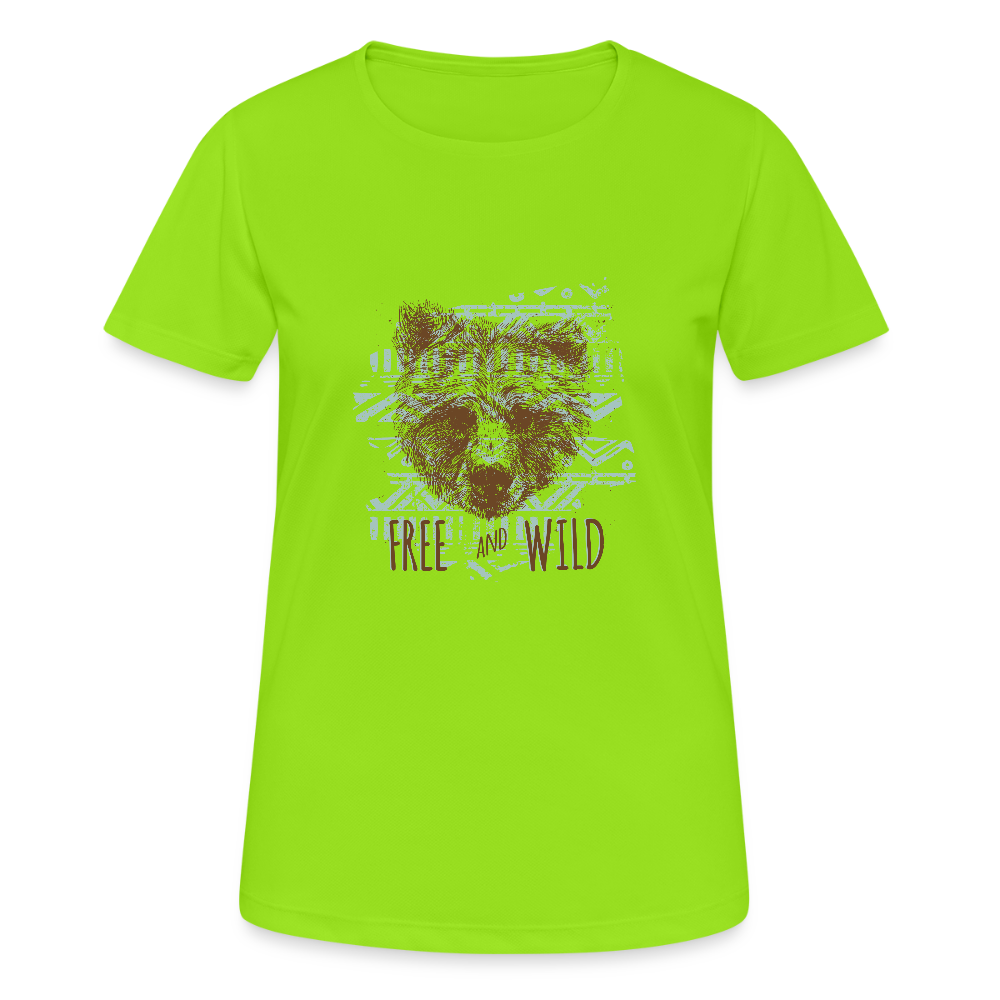 Vrouwen T-shirt ademend actief - neongroen