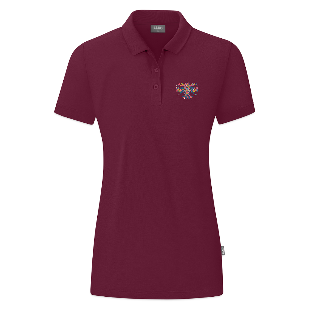 JAKO Vrouwen polo Organic - wijnrood