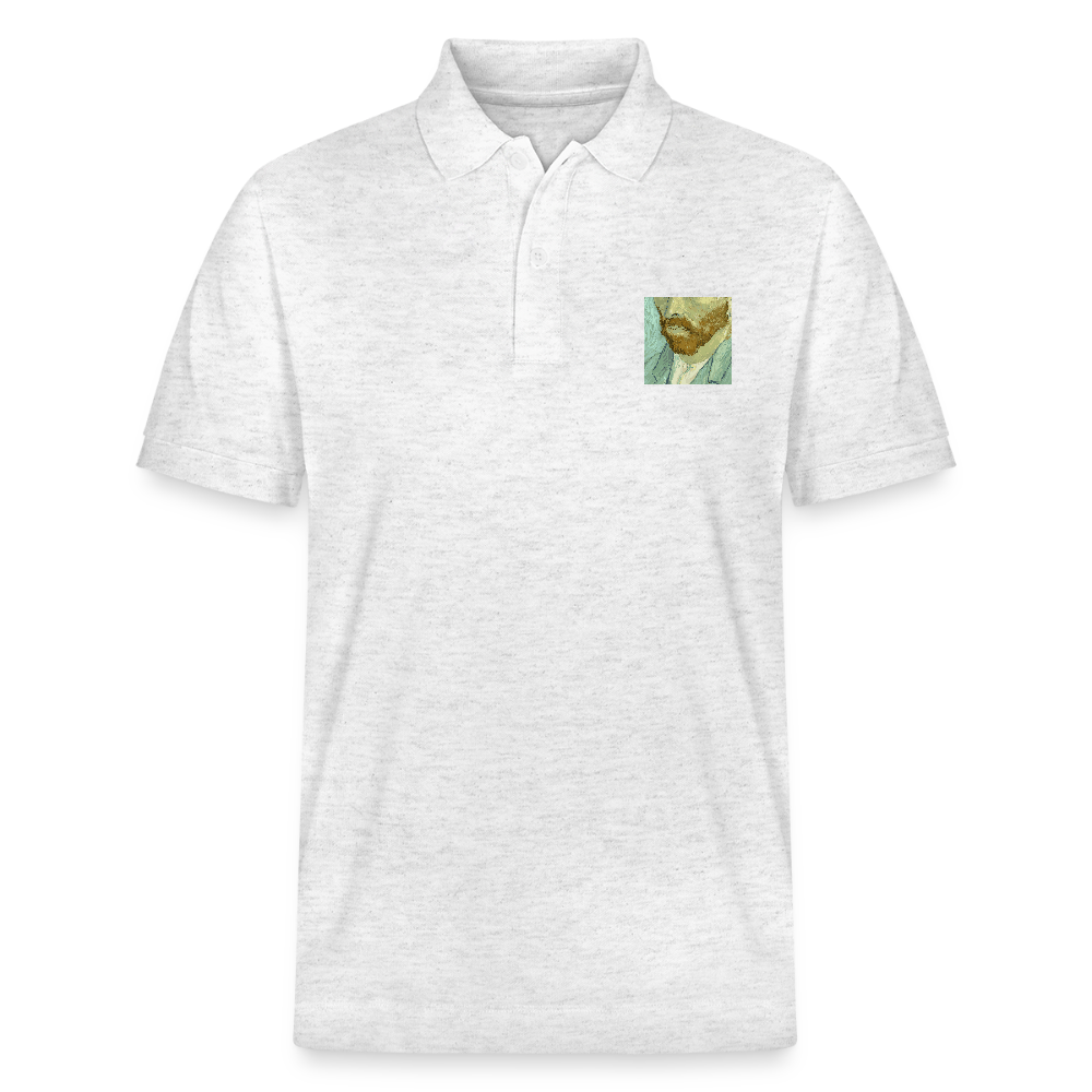 Stanley/Stella uniseks bio poloshirt PREPSTER - heather wit