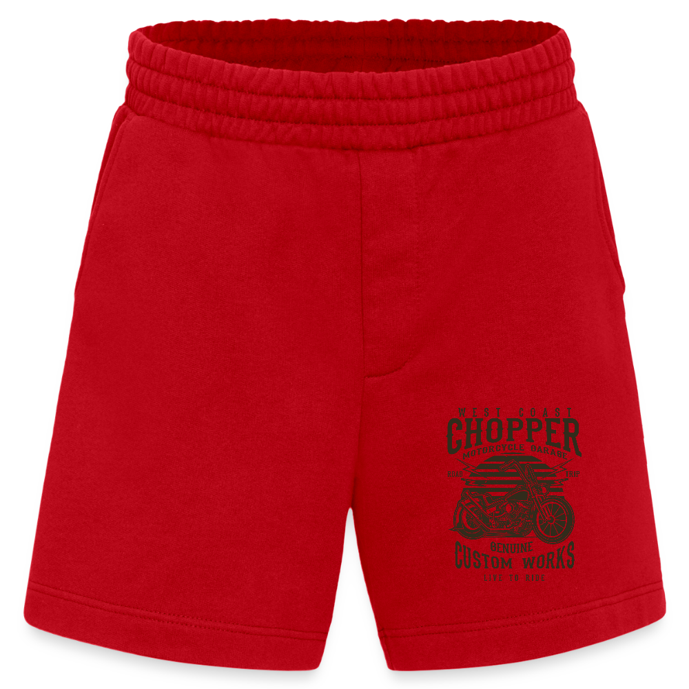 Heavyweight organic shorts made in EU - rood