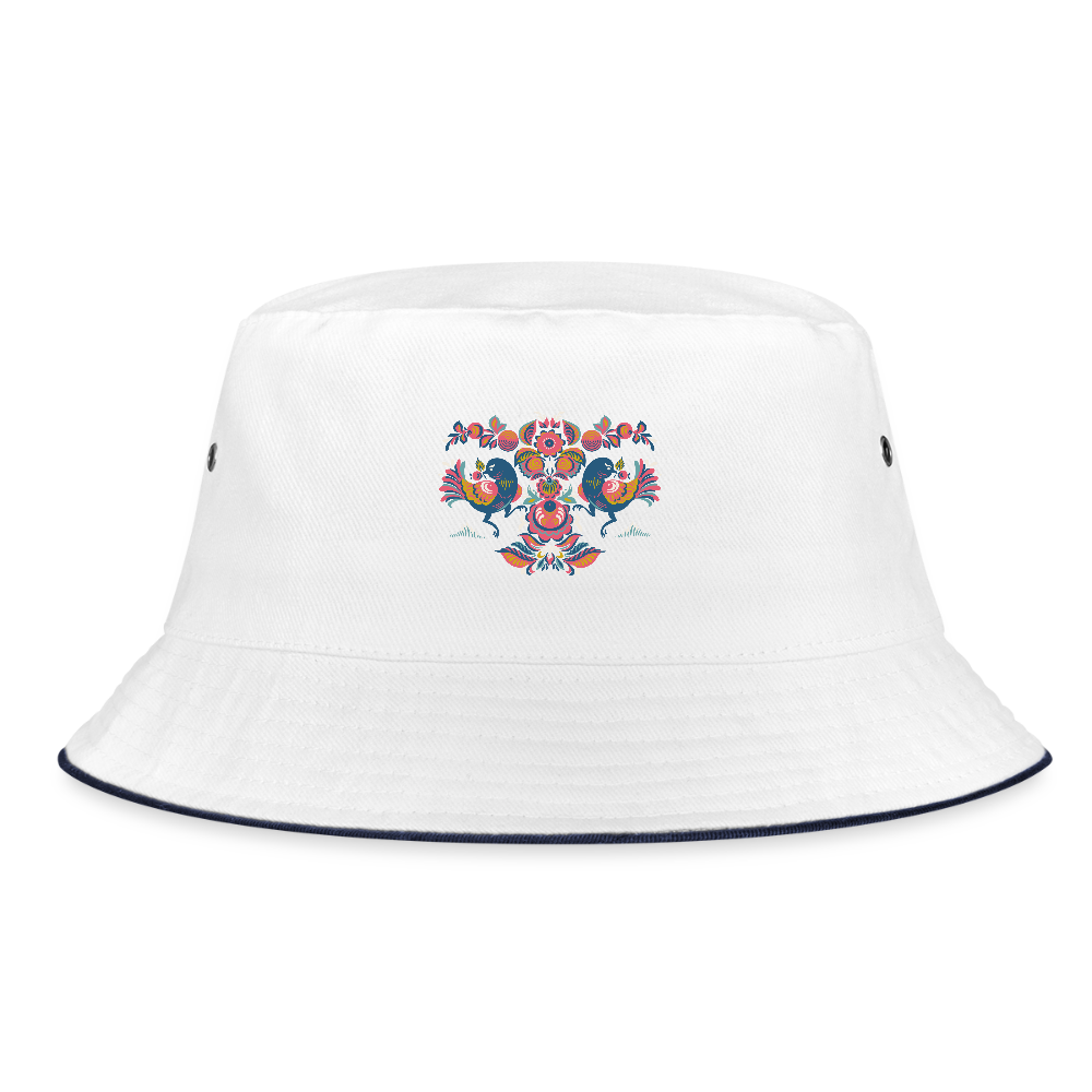 Vissershoed - wit/navy