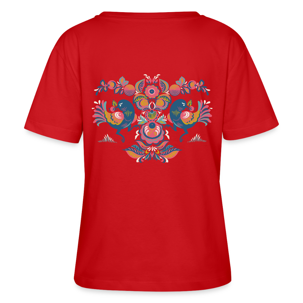 Stanley/Stella Relaxed vrouwen bio-T-shirt met ronde hals SERENA - rood
