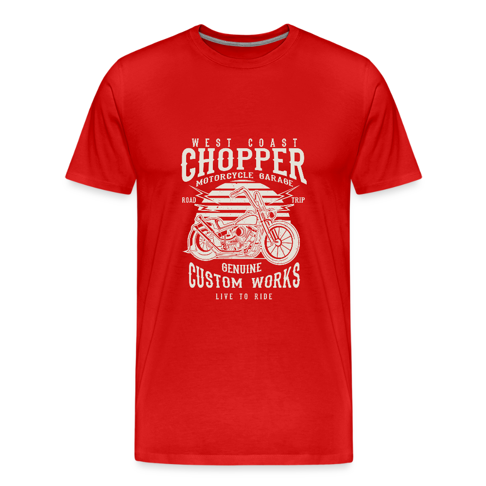 Mannen premium biologisch T-shirt - rood
