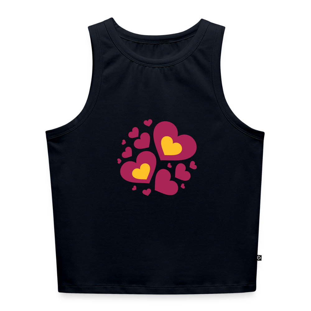 Vrouwen cropped tanktop - navy
