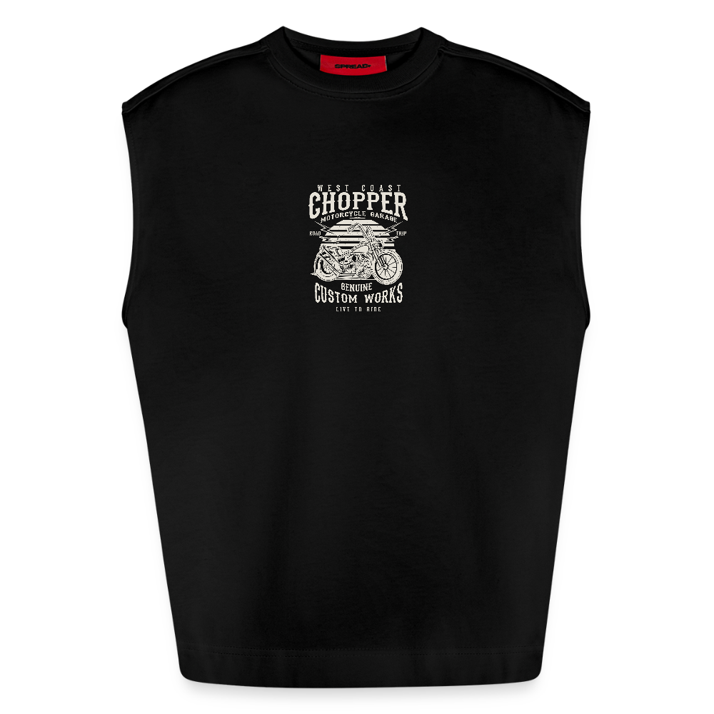 Heavyweight oversized organic tanktop made in EU Unisex - SOLID BLACK