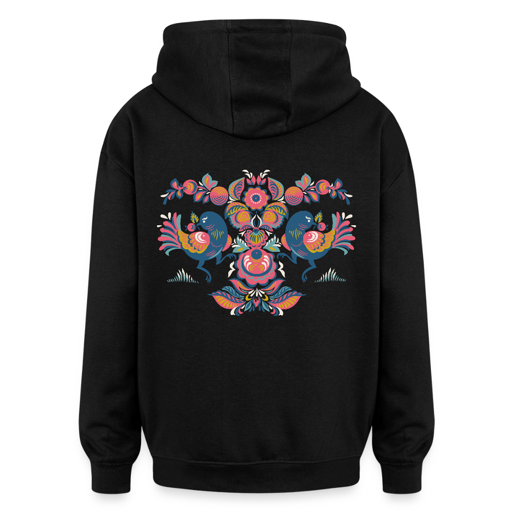 Oversized uniseks hoodie - zwart